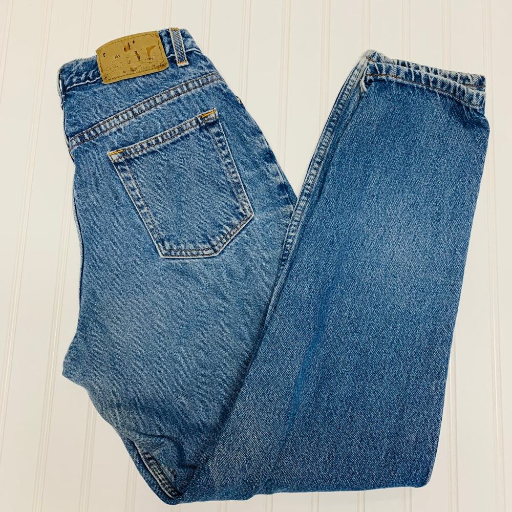 Faded Glory Vintage High Waisted Jeans Tapered Leg Sz 12 30" Waist
